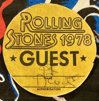 The Rolling Stones - June 19,  1978 - At The Palladium - Guest Pass - Mick Jagger