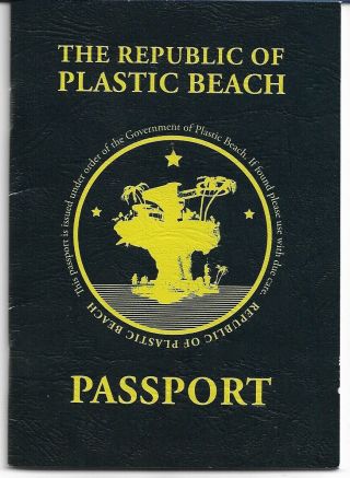 Gorillaz (blur) - The Republic Of Plastic Beach Passport - Scarce Nme Booklet