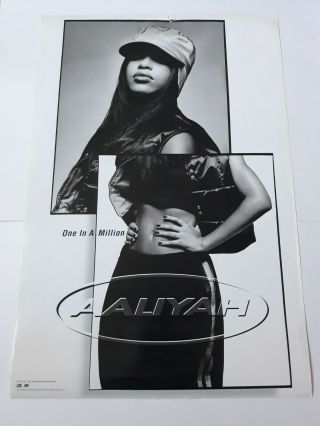 Very Rare Aaliyah One In A Million Large 20x30 1996 Promotional Poster