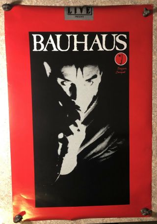 Bauhaus Very Rare Beggars Banquet 1981 Vintage Music Store Promo Poster
