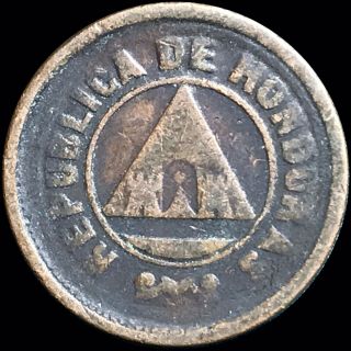 1920 (dot) Republica De Honduras 2 Centavos Km 71 Foreign Coin