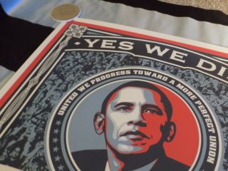 SHEPARD FAIREY BARRACK OBAMA YES WE DID MATTE STOCK 24x36 2008 ELECTION POSTER 3