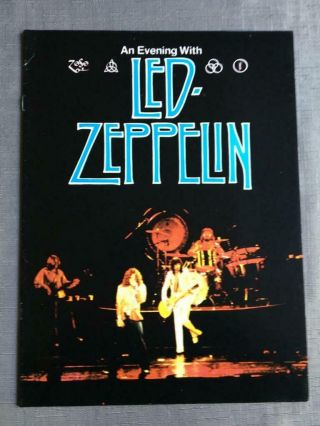 Led Zeppelin Tour Programme An Evening With Led Zeppelin Usa 1977