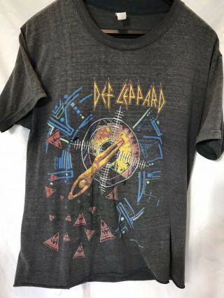 Vintage 1987 Def Leppard Hysteria Tour Shirt Paper Thin Authentic Single Stitch