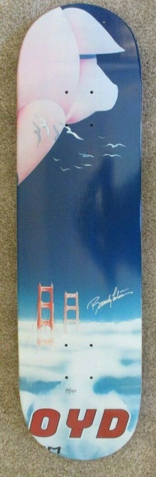 Limited Edition Skateboard Deck W/ Randy Tuten Pink Floyd Concert Poster Signed