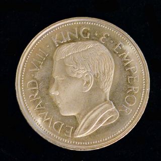 Palestine Crown 1936 Edward Viii King & Emperor Copper - Nickel Proof Coin