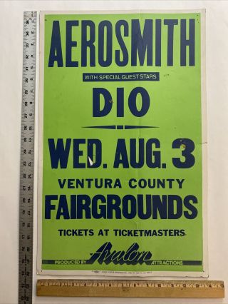 AEROSMITH w/ DIO poster 1983 Ventura County Fairgrounds California 2
