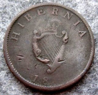 Ireland George Iii 1805 ? Halfpenny Half 1/2 Penny,  Copper