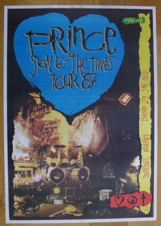 Prince Concert Poster 1987
