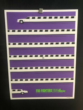 Foo Fighters Chicago Metro 8/6/11 Nixon Concert Poster Lollapalooza White Limo