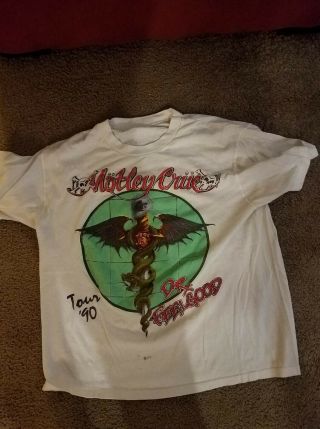 Motley Crue Shirt Tommy Lee Nikki Sixx Vince Neil Size M Dr.  Feelgood Tour Shirt