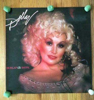 Dolly Parton Burlap And Satin 1983 Promo Poster Country