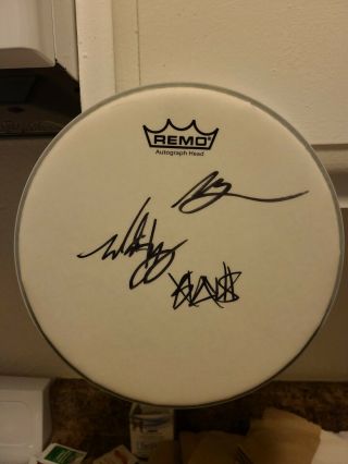 Blink - 182 Signed Drum Head - Travis Barker,  Mark Hoppus,  Matt Skiba