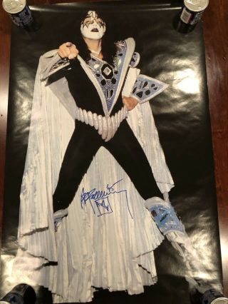 Kiss Ace Frehley Dynasty Era Poster Originally Autographed By Ace