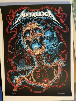 Metallica Birmingham,  England 2017 Benting Arena Poster Print