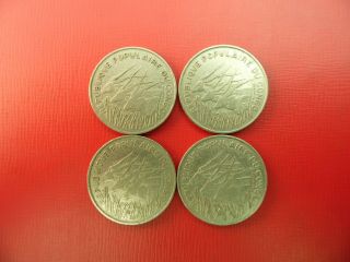 Bulk Base Metal Coins France Africa.  Congo 100 Francs No Duplication