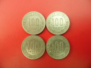 BULK BASE METAL COINS FRANCE AFRICA.  CONGO 100 FRANCS NO DUPLICATION 2