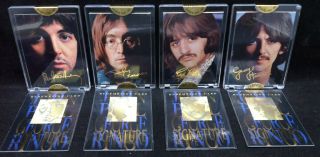 Beatles 1996 Sports Time Set Of 4 Signature Series Redemption Trading Cards