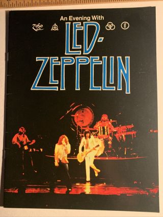An Evening With Led Zeppelin Tour Book Concert Program 1977 Near