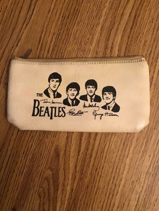 The Beatles 1964 Small ‘clutch Purse’ Usa Vg Cond W/ Zipper