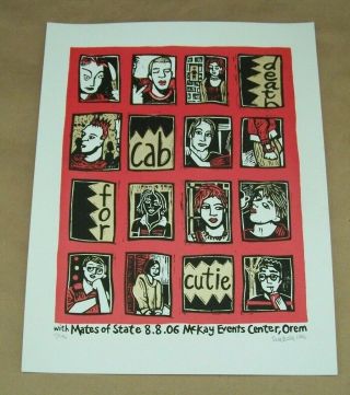 Leia Bell Death Cab For Cutie & Mates Of State 2006 Gig Poster Mckay Orem Ut