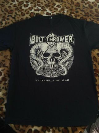 Bolt Thrower Overtures Of War Tour Tee T - Shirt Black Size Large Canada 2015
