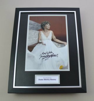 Shirley Bassey Signed Photo Framed 16x12 Music Autograph Memorabilia Display