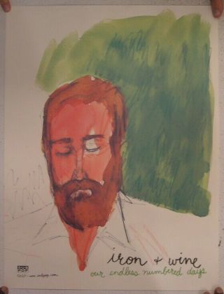 Iron And Wine Poster Promo Our Endless Numbered Days 18x24 &