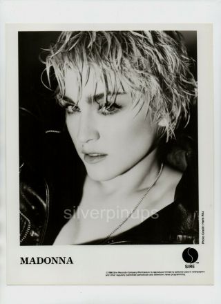 1986 Madonna Biker Blonde.  “true Blue” Promo Photo By Herb Ritts