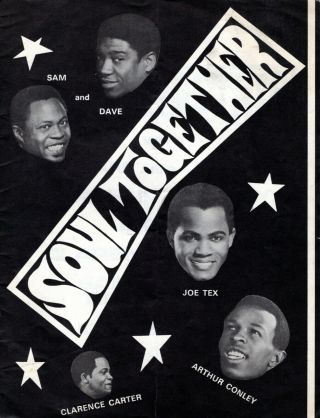 Sam & Dave 1966 Soul Together Tour U.  K.  Concert Program Book - Clarence Carter