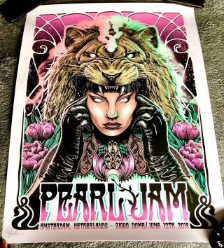 Pearl Jam - Amsterdam - 12th June 2018 - Official Artist Print Signed & Numbered