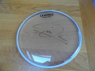 Barry Gibb Hand Signed 10 " Evans Drumhead - The Bee Gees Autograph - Drum Skin
