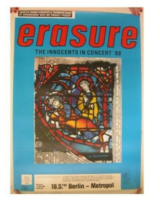 Erasure Poster Concert Berlin 1988