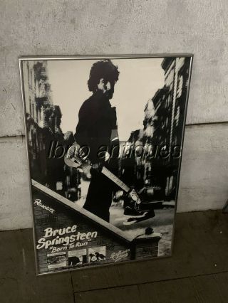 Framed Bruce Springsteen Born To Run Columbia Records Advertising Poster.  L@@k