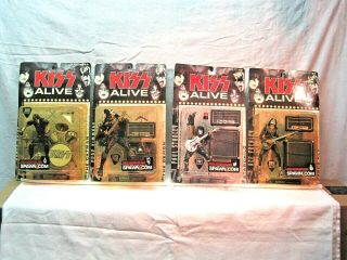 Kiss Alive Mcfarlane Toys 2000 Action Figures Full Set Of 4