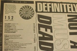 LOVE BATTERY,  The Rocket,  June 1992,  Pearl Jam,  Poison Idea,  TAD Seattle Grunge 2