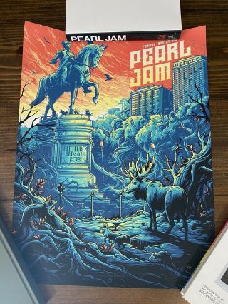Pearl Jam Fenway Poster Dan Mumford 2018 - The Away Shows