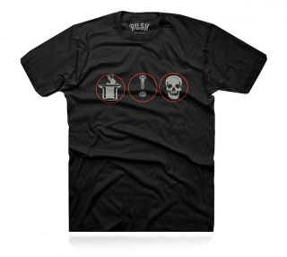 Rush - R40 Neil Peart Black Stage T - Shirt Tri Logo Design Men’s Xxl
