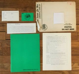 1971 The Official Beatles Fan Club Photo Book Id Card Order Form W/ Envelope