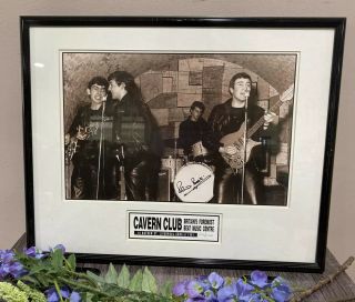Beatles Limited Ed.  Pete Best Signed Cavern Club 16x20 Framed Lithograph 1994