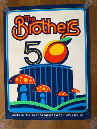 The Allman Brothers Poster 50th Anniversary Celebration Msg Ny 852 March 2020