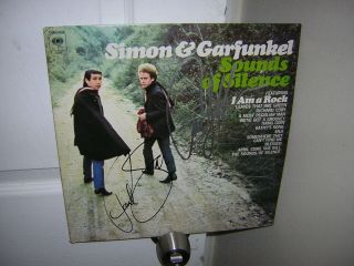 Simon & Garfunkel Signed Lp Sounds Of Silence Paul Simon 2 Members