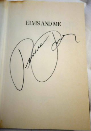 Priscilla Presley Signed Elvis And Me Book Real Loa Roger Epperson