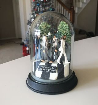 The Beatles Abbey Road Franklin Glass Dome Collectible 1995 Limited Edition