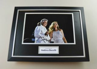 Andrea Bocelli Signed Photo Framed 16x12 Opera Autograph Display Memorabilia
