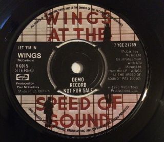 Beatles Paul McCartney Wings Let ‘Em In Demo Promo UK 1976 3