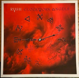 Rush Clockwork Angels Cover Art Print Hand Signed Geddy Lee Alex Lifeson