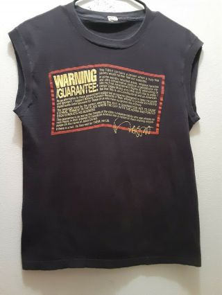 Vintage Frank Zappa 1984 " Them Or Us " Tour Concert Sleeveless Shirt (large)