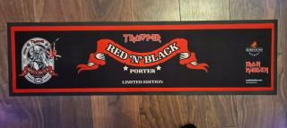 Iron Maiden Trooper Beer Red & Black Bar Runner Very Rare Only One