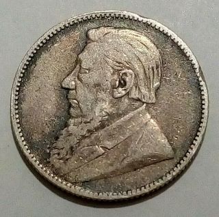 Scarce Silver 1894 South Africa 1 Shilling Only 366,  000 Minted Paul Kruger